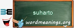 WordMeaning blackboard for suharto